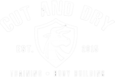 cut dry logo white
